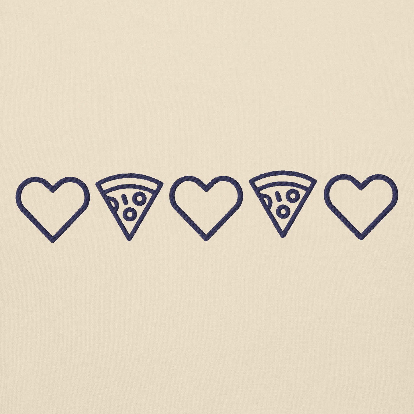 Navy Embroidery Pizza Love Bone Hoodie. Zoom In Details. City Crawl Adventures.